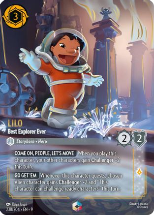 Lilo - Best Explorer Ever (Enchanted) (238/204) [Fabled] Holofoil Lorcana Single Disney