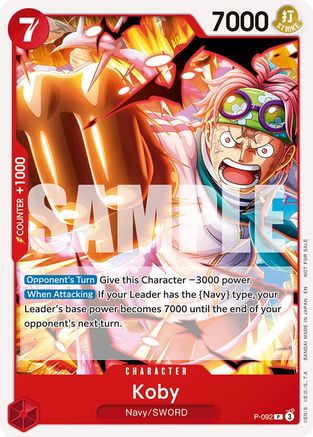 Koby (OP12 Release Event) (P-092) [One Piece Promotion Cards] One Piece Single Bandai