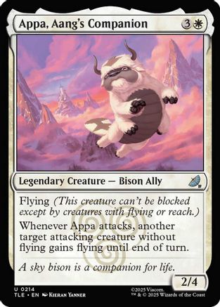 Appa, Aang's Companion (0214) (TLE-214) [Avatar: The Last Airbender: Eternal-Legal] Foil MTG Single Wizards of the Coast
