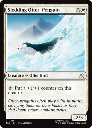 Sledding Otter-Penguin (TLE-218) [Avatar: The Last Airbender: Eternal-Legal] Foil MTG Single Wizards of the Coast
