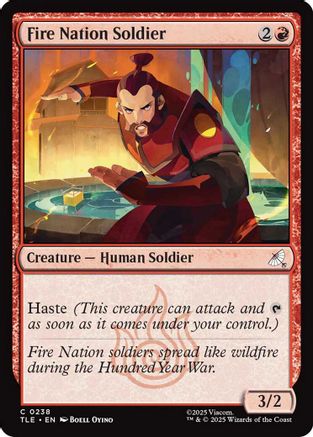 Fire Nation Soldier (0238) (TLE-238) [Avatar: The Last Airbender: Eternal-Legal] Foil MTG Single Wizards of the Coast
