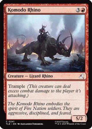 Komodo Rhino (TLE-241) [Avatar: The Last Airbender: Eternal-Legal] Foil MTG Single Wizards of the Coast