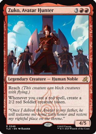 Zuko, Avatar Hunter (TLE-246) [Avatar: The Last Airbender: Eternal-Legal] Foil MTG Single Wizards of the Coast