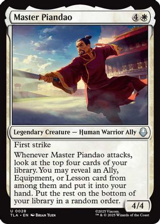 Master Piandao (TLA-028) [Avatar: The Last Airbender] MTG Single Wizards of the Coast