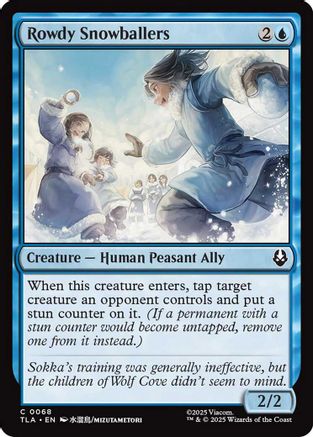 Rowdy Snowballers (TLA-068) [Avatar: The Last Airbender] Foil MTG Single Wizards of the Coast