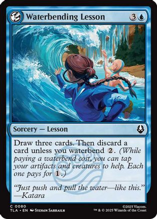 Waterbending Lesson (TLA-080) [Avatar: The Last Airbender] Foil MTG Single Wizards of the Coast