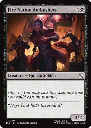 Fire Nation Ambushers (TLE-229) [Avatar: The Last Airbender: Eternal-Legal] Foil MTG Single Wizards of the Coast
