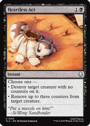 Heartless Act (TLA-103) [Avatar: The Last Airbender] Foil MTG Single Wizards of the Coast