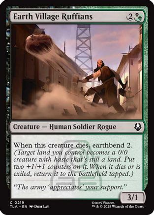 Earth Village Ruffians (TLA-219) [Avatar: The Last Airbender] Foil MTG Single Wizards of the Coast