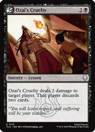 Ozai's Cruelty (TLA-113) [Avatar: The Last Airbender] Foil MTG Single Wizards of the Coast