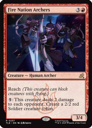 Fire Nation Archers (TLE-237) [Avatar: The Last Airbender: Eternal-Legal] Foil MTG Single Wizards of the Coast