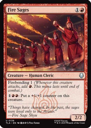 Fire Sages (TLA-136) [Avatar: The Last Airbender] Foil MTG Single Wizards of the Coast