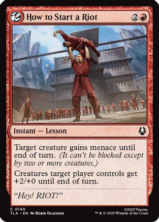 How to Start a Riot (TLA-140) [Avatar: The Last Airbender] Foil MTG Single Wizards of the Coast