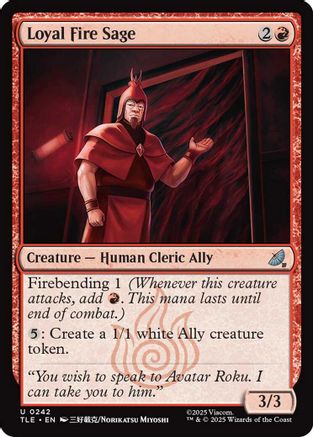 Loyal Fire Sage (TLE-242) [Avatar: The Last Airbender: Eternal-Legal] Foil MTG Single Wizards of the Coast