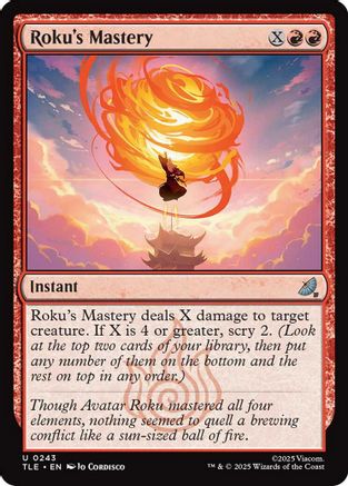 Roku's Mastery (TLE-243) [Avatar: The Last Airbender: Eternal-Legal] Foil MTG Single Wizards of the Coast