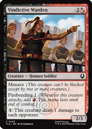 Vindictive Warden (TLA-249) [Avatar: The Last Airbender] MTG Single Wizards of the Coast