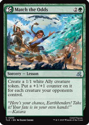 Match the Odds (TLE-253) [Avatar: The Last Airbender: Eternal-Legal] Foil MTG Single Wizards of the Coast