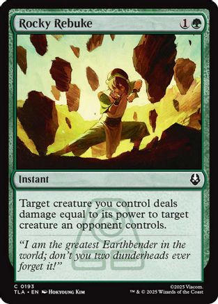 Rocky Rebuke (TLA-193) [Avatar: The Last Airbender] MTG Single Wizards of the Coast