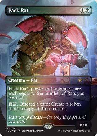 Pack Rat (1307) (Rainbow Foil) (SLD-1307) [Secret Lair] Drop Series Foil MTG Single Wizards of the Coast