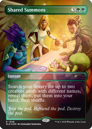 Shared Summons (Rainbow Foil) (SLD-1308) [Secret Lair] Drop Series Foil MTG Single Wizards of the Coast