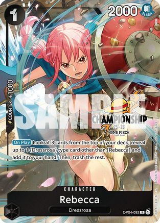 Rebecca (CS 25-26 Celebration Pack) (OP04-092) [One Piece Promotion Cards] Foil One Piece Single Bandai