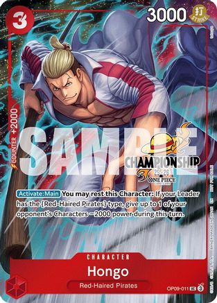 Hongo (CS 25-26 Celebration Pack) (OP09-011) [One Piece Promotion Cards] Foil One Piece Single Bandai