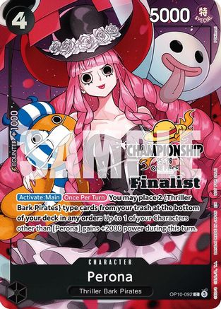 Perona (CS 25-26 Finalist Card Set 1) (OP10-092) [One Piece Promotion Cards] Foil One Piece Single Bandai