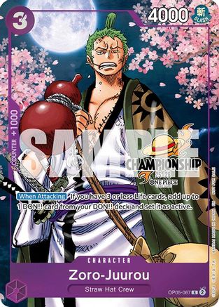 Zoro-Juurou (CS 25-26 Event Pack Finalist Ver.) (OP05-067) [One Piece Promotion Cards] Foil One Piece Single Bandai