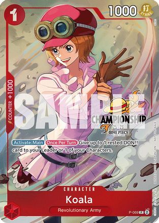Koala (CS 25-26 Event Pack Finalist Ver.) (P-069) [One Piece Promotion Cards] Foil One Piece Single Bandai