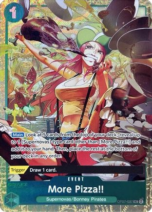 More Pizza!! (Premium Card Collection -Best Selection Vol. 4-) (OP07-037) [One Piece Promotion Cards] Foil One Piece Single Bandai