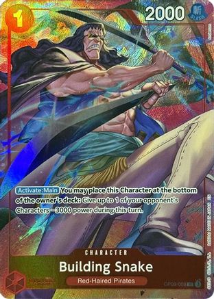 Building Snake (Premium Card Collection -Best Selection Vol. 4-) (OP09-008) [One Piece Promotion Cards] Foil One Piece Single Bandai