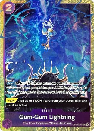 Gum-Gum Lightning (Premium Card Collection -Best Selection Vol. 4-) (OP09-077) [One Piece Promotion Cards] Foil One Piece Single Bandai