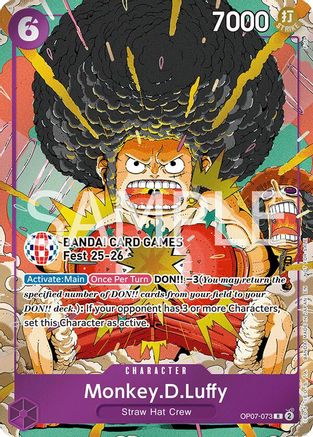 Monkey.D.Luffy (BANDAI Card Games Fest 25-26) (OP07-073) [One Piece Promotion Cards] Foil One Piece Single Bandai