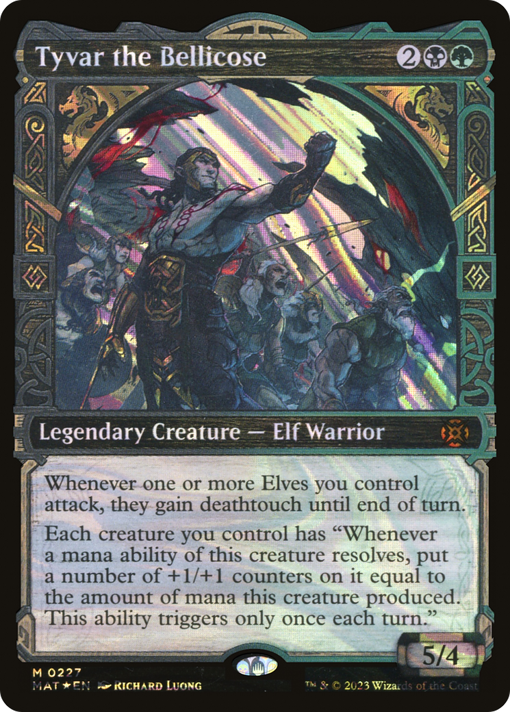 Tyvar the Bellicose (Halo Foil) (MAT-227) [March of the Machine: The Aftermath] (Showcase) Foil MTG Single Wizards of the Coast