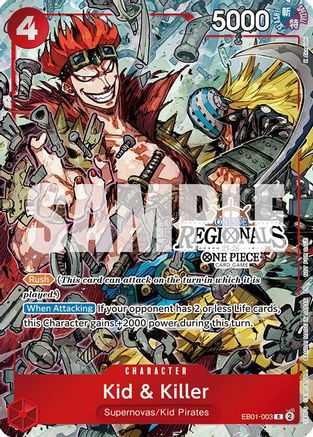Kid & Killer (Online Regional Participation Pack 2025 Vol.2) (EB01-003) [One Piece Promotion Cards] Foil One Piece Single Bandai