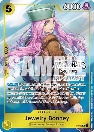 Jewelry Bonney (Online Regional Finalist Card Set 2025 Vol.2) (P-085) [One Piece Promotion Cards] Foil One Piece Single Bandai