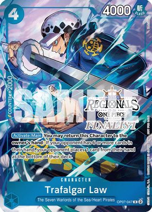 Trafalgar Law (Online Regional Finalist Card Set 2025 Vol.2) (OP07-047) [One Piece Promotion Cards] Foil One Piece Single Bandai