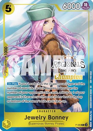 Jewelry Bonney (Online Regional Champion Card Set 2025 Vol.2) (P-085) [One Piece Promotion Cards] Foil One Piece Single Bandai