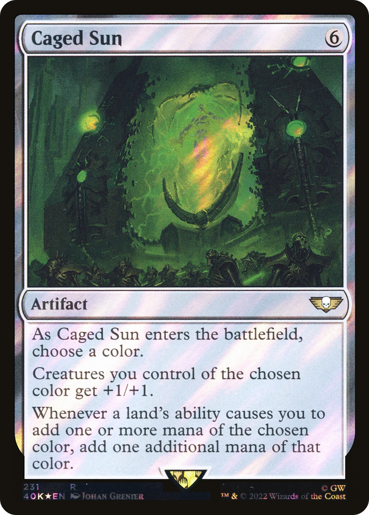Caged Sun (40K-231★) [Warhammer 40,000 Commander] Foil MTG Single Wizards of the Coast
