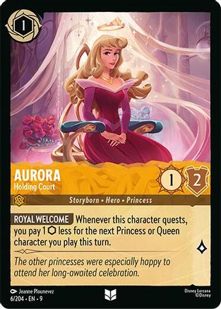 Aurora - Holding Court (6/204) [Fabled] Cold Foil Lorcana Single Disney