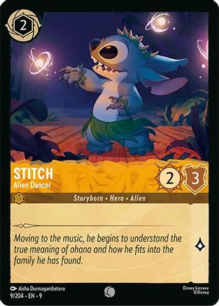 Stitch - Alien Dancer (9/204) [Fabled] Cold Foil Lorcana Single Disney