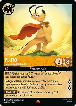 Pluto - Determined Defender (14/204) [Fabled] Cold Foil Lorcana Single Disney