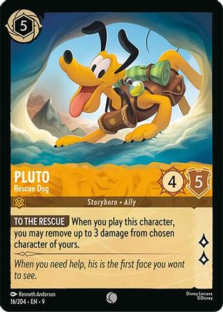 Pluto - Rescue Dog (16/204) [Fabled] Cold Foil Lorcana Single Disney