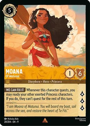 Moana - Of Motunui (20/204) [Fabled] Cold Foil Lorcana Single Disney
