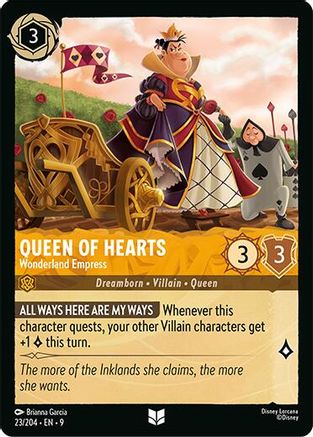 Queen of Hearts - Wonderland Empress (23/204) [Fabled] Cold Foil Lorcana Single Disney
