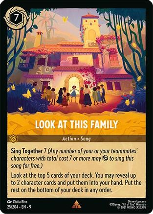 Look at This Family (25/204) [Fabled] Cold Foil Lorcana Single Disney