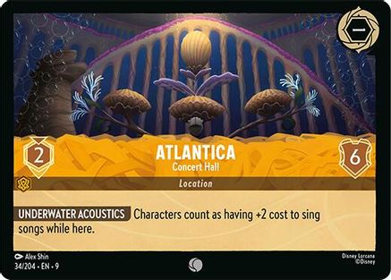 Atlantica - Concert Hall (34/204) [Fabled] Cold Foil Lorcana Single Disney