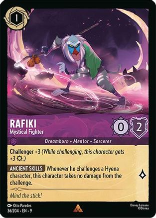Rafiki - Mystical Fighter (36/204) [Fabled] Cold Foil Lorcana Single Disney