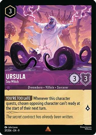 Ursula - Sea Witch (37/204) [Fabled] Cold Foil Lorcana Single Disney