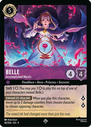 Belle - Accomplished Mystic (40/204) [Fabled] Cold Foil Lorcana Single Disney